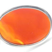 Load image into Gallery viewer, Carnelian Pendant | Oval Cabochon | 925 Sterling Silver | Good Colour &amp; translucency | Creativity Focus | Crystal Heart Melbourne Australia est 1986 |