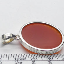 Load image into Gallery viewer, Carnelian Pendant | Large Round Cabochon | Checkerboard cut | 925 Sterling Silver | Good Colour &amp; translucency | Crystal Heart Melbourne Australia est 1986 |