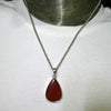 Carnelian Pendant | Teardrop Cabochon | 925 Sterling Silver | Good Colour & translucency | Creativity Focus | Crystal Heart Melbourne Australia est 1986 |