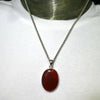 Carnelian Pendant | Oval Cabochon | 925 Sterling Silver | Good Colour & translucency | Creativity Focus | Crystal Heart Melbourne Australia est 1986 |