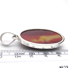 Load image into Gallery viewer, Carnelian Agate Pendant | Oval Cabochon | Organic patterning | 925 Sterling Silver | Good Colour &amp; translucency | Crystal Heart Melbourne Australia est 1986 |