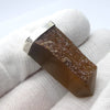 Carnelian Agate Pendant |Single Point | Druzy Quartz | Light Banding | Silver Plate | Good Color | Genuine Gems from Crystal Heart Melbourne Australia est 1986 
