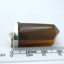 Load image into Gallery viewer, Carnelian Pendant, Druzy Single Point, Silver Plate.