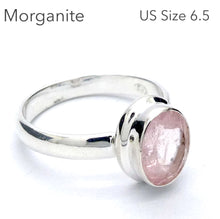 Load image into Gallery viewer, Morganite Ring | Faceted Oval | 925 Sterling Silver | Pink Beryl | US Size 6.5 | AUS M1/2 | Divine Love | Libra Stone | Crystal Heart Melbourne est 1986