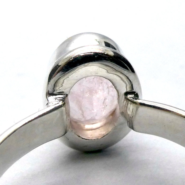 Morganite Ring | Faceted Oval | 925 Sterling Silver | Pink Beryl | US Size 6.5 | AUS M1/2 | Divine Love | Libra Stone | Crystal Heart Melbourne est 1986