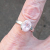Morganite Ring | Faceted Oval | 925 Sterling Silver | Pink Beryl | US Size 6.5 | AUS M1/2 | Divine Love | Libra Stone | Crystal Heart Melbourne est 1986