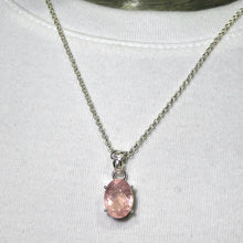 Load image into Gallery viewer, Morganite Pendant  | Faceted Oval | 925 Sterling Silver | Pink Beryl | Divine Love | Libra Stone | Crystal Heart Melbourne est 1986