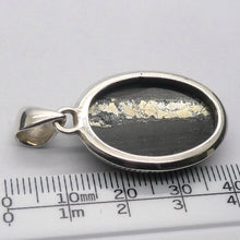 Load image into Gallery viewer, Golden Pyrites in Black Basalt Pendant | 925 Sterling Silver Setting | Heart Shield Protect | Prosperity | Practical Intuition | Crystal Heart Melbourne est 1986