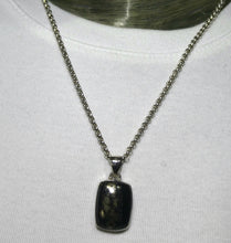Load image into Gallery viewer, Golden Pyrites in Black Basalt Pendant | 925 Sterling Silver Setting | Heart Shield Protect | Prosperity | Practical Intuition | Crystal Heart Melbourne est 1986