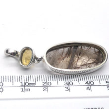 Load image into Gallery viewer, Red Rutilate Smoky Quartz Pendant | Faceted Citrine Accent | 925 Sterling Silver | Crown Chakra | New Directions | Prosperity | Genuine Gems from Crystal Heart Australia since 1986