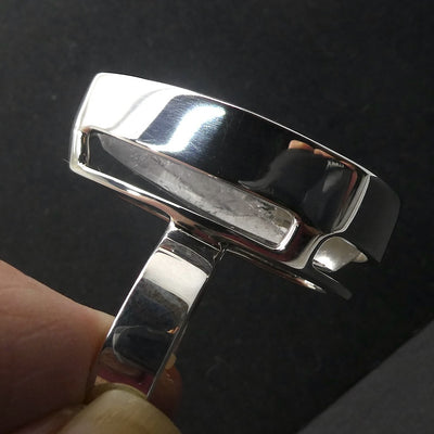 Manifestation Quartz Ring | Deep Teardrop | 925 Silver | US Size 9.5 | AUS S1/2 | nice enclosed point | Genuine Gems from Crystal Heart Australia since 1986