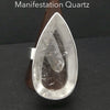 Manifestation Quartz Ring | Deep Teardrop | 925 Silver | US Size 9.5 | AUS S1/2 | nice enclosed point | Genuine Gems from Crystal Heart Australia since 1986