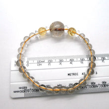 Load image into Gallery viewer, Stretch Bracelet | Rutilated Centre with Clear Quartz and Citrine | Crown Chakra | New Directions | Prosperity | Crystal Heart Australia est 1986