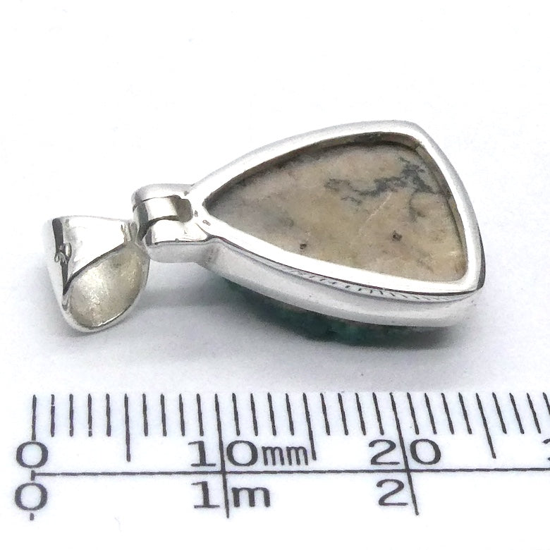 Natural Dioptase Pendant | Druzy Freeform | 925 Sterling Silver  | Joyful Heart | Scorpio | Saggittarius | Virgo | Crystal Heart Melbourne Australia since 1986