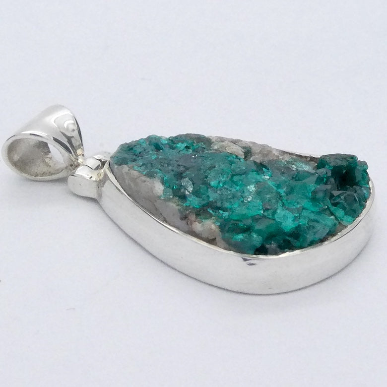 Natural Dioptase Pendant | Druzy Freeform | 925 Sterling Silver  | Joyful Heart | Scorpio | Saggittarius | Virgo | Crystal Heart Melbourne Australia since 1986