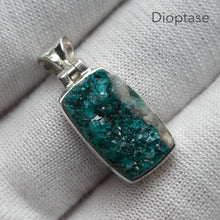 Load image into Gallery viewer, Natural Dioptase Pendant | Druzy Oblong | 925 Sterling Silver  | Joyful Heart | Scorpio | Saggittarius | Virgo | Crystal Heart Melbourne Australia since 1986
