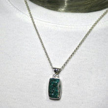 Load image into Gallery viewer, Natural Dioptase Pendant | Druzy Oblong | 925 Sterling Silver  | Joyful Heart | Scorpio | Saggittarius | Virgo | Crystal Heart Melbourne Australia since 1986