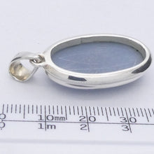 Load image into Gallery viewer, Angelite Pendant | Cabochon Oval | 925 Sterling Silver | Light Blue Stone | Peaceful and Soothing | Wholesomeness and Contentment | Allowing Deep Healing and Intuitive or Angelic connection | Genuine gems from Crystal Heart Melbourne Australia since 1986
