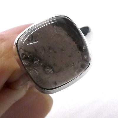 Agni Manitite Ring, Raw & Polished, Sterling Silver, US Size 10