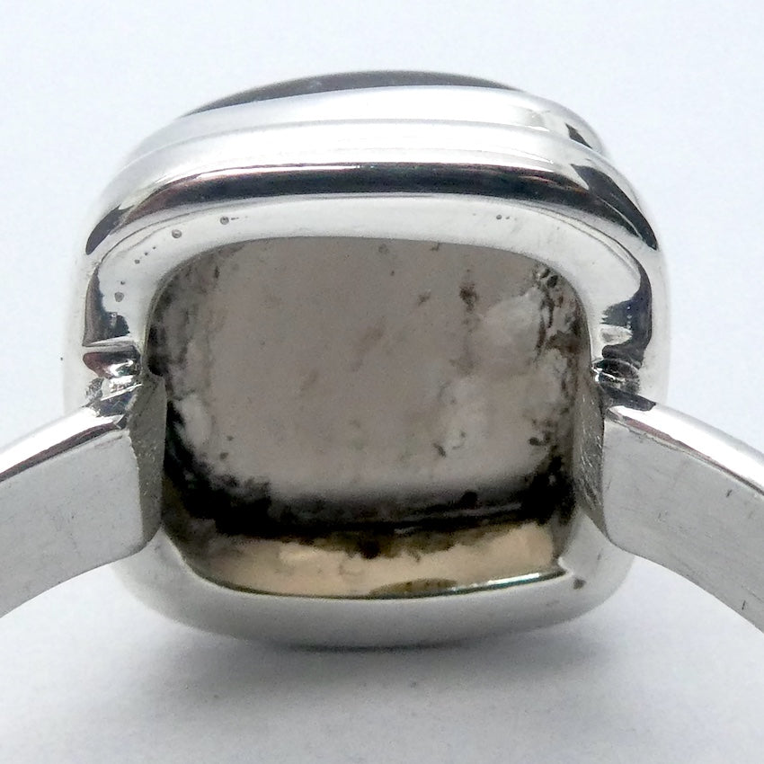 Agni Manitite Ring, Raw & Polished, Sterling Silver, US Size 10