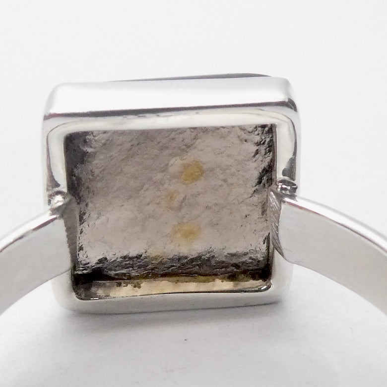Agni Manitite Ring | Cabochon Top, Raw Underneath | 925 Sterling Silver | Open back | US 11 | AUS Size V1/2 | Genuine Gems from Crystal Heart Melbourne Australia since 1986