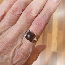 Load image into Gallery viewer, Agni Manitite Ring | Cabochon Top, Raw Underneath | 925 Sterling Silver | Open back | US 11 | AUS Size V1/2 | Genuine Gems from Crystal Heart Melbourne Australia since 1986