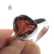 Load image into Gallery viewer, Raw Nugget Gemstone Ring | Blood Red  | 925 Sterling Silver | US Size 7, 7, 8, 9 | Genuine Gems from Crystal Heart Melbourne Australia est 1986