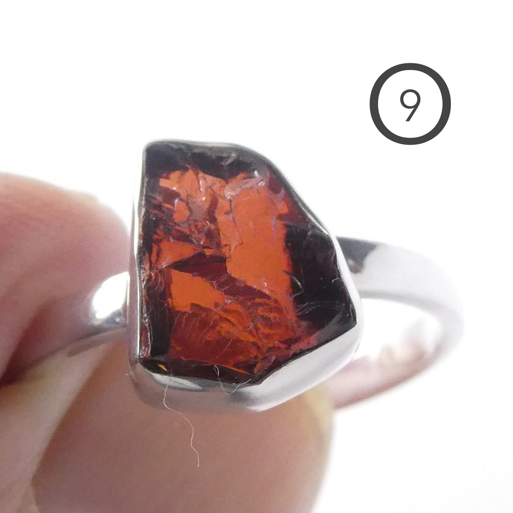 Raw Nugget Gemstone Ring | Blood Red  | 925 Sterling Silver | US Size 7, 7, 8, 9 | Genuine Gems from Crystal Heart Melbourne Australia est 1986