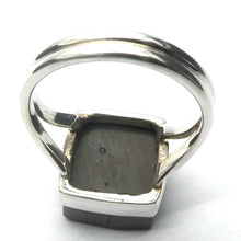 Load image into Gallery viewer, Noble Shungite Ring | Square Stone | Raw Top | 925 Sterling Silver | US Size 8 | AUS Size P1/2 | Purify Water | Protect EMFs | Genuine Gems from Crystal Heart Melbourne Australia est 1986