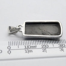 Load image into Gallery viewer, Shungite Pendant, Long Oblong, Raw Surface, 925 Sterling Silver