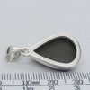 Noble Shungite Pendant | 925 Sterling Silver | Rugged Unpolished Top | Fullerenes and Buckyballs | Purify Water | Healing Universal Energy | EMF protection | Genuine Gems from Crystal Heart Melbourne Australia est 1986