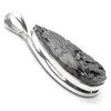 Noble Shungite Pendant | 925 Sterling Silver | Rugged Unpolished Top | Fullerenes and Buckyballs | Purify Water | Healing Universal Energy | EMF protection | Genuine Gems from Crystal Heart Melbourne Australia est 1986