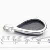 Noble Shungite Pendant | 925 Sterling Silver | Rugged Unpolished Top | Fullerenes and Buckyballs | Purify Water | Healing Universal Energy | EMF protection | Genuine Gems from Crystal Heart Melbourne Australia est 1986
