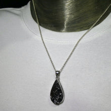 Load image into Gallery viewer, Noble Shungite Pendant | 925 Sterling Silver | Rugged Unpolished Top | Fullerenes and Buckyballs | Purify Water | Healing Universal Energy | EMF protection | Genuine Gems from Crystal Heart Melbourne Australia est 1986