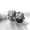 Noble Shungite Stud Earrings | Shiny Raw Nuggets | 925 Sterling Silver | Fullerenes and Buckyballs | Purify Water | Healing Universal Energy | EMF protection | Genuine Gems from Crystal Heart Melbourne Australia est 1986