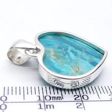 Load image into Gallery viewer, Peruvian Opalina Pendant | Heart Cabochon | 925 Sterling Silver | Uplift &amp; protect Heart | Connect Heaven &amp; Earth | Peaceful Power | Spiritual Silence  Creativity | Genuine Gems from Crystal Heart Melbourne Australia since 1986