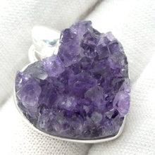 Load image into Gallery viewer, Amethyst Pendant | Druzy Heart| 925 Sterling Silver | Genuine Gems from Crystal Heart Melbourne Australia since 1986