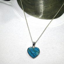Load image into Gallery viewer, Peruvian Opalina Pendant | Heart Cabochon | 925 Sterling Silver | Uplift &amp; protect Heart | Connect Heaven &amp; Earth | Peaceful Power | Spiritual Silence  Creativity | Genuine Gems from Crystal Heart Melbourne Australia since 1986