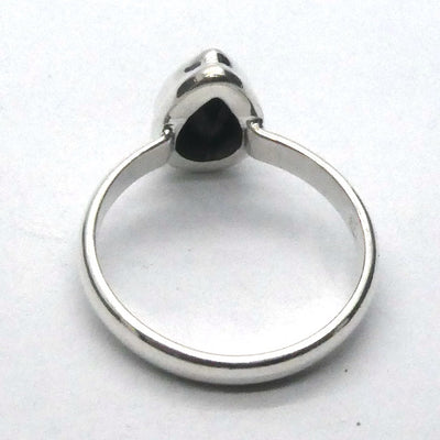 Black Onyx Ring | Faceted Teardop | 925 S Silver | US Size 9 | AUS Size R1/2 | Personally Empower | Calm Confidence | Crystal Heart Melbourne Australia est 1986