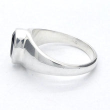 Load image into Gallery viewer, Black Onyx Ring, Faceted Teardrop, 925 Sterling Silver, Size 8