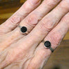 Black Onyx Ring | 925 Sterling Silver Setting | Round cabochon | US Size 7.5 | US 8.5 | Personally Empowering | Genuine Gems from Crystal Heart Melbourne Australia since 1986