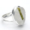 Green Tourmaline in Clear Quartz Ring | Oval Cabochon | Natural | US Size 8.5 | AUS Size LQ/2 | 925 Sterling Silver | Crystal Heart Melbourne Australia since 1986