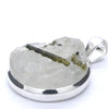 Green Tourmaline in Clear Quartz Pendant | Raw Circle | 925 Sterling Silver | Genuine Gemstones from Crystal Heart Melbourne Australia since 1986