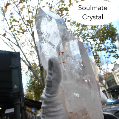 Clear Quartz Twin Points | Tantric Twin | Soulmate | Lemurian | Clarity of mind | Inspiration | Crown Chakra  | Genuine Gems from Crystal Heart Melbourne Australia since 1986