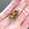 Rutilated Quartz Ring | Angels Hair | Bright Gold Starburst | 925 Sterling Silver | US Size 8.75 | AUS Size R | Crown | New Directions | Prosperity | Crystal Heart Australia est 1986