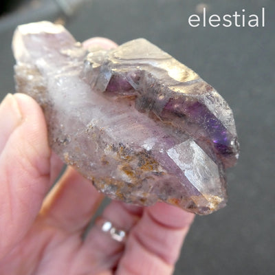 Smoky Amethyst  Elestial | Multiple Terminations | Zimbabwe | Grounding and Spiritual | Shaman Stone | Bridge the worlds | Empowering | Genuine Gemstones from Crystal Heart Melbourne Australia since 1986