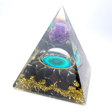 Load image into Gallery viewer, Orgonite Pyramid, Nubian Form with Amethyst Ball