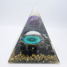 Load image into Gallery viewer, Orgonite Pyramid, Nubian Form with Amethyst Ball