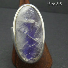 Load image into Gallery viewer, Rainbow Moonstone Ring | Oval Cabochon | Ghost Blue Flash | 925 Sterling Silver | Bezel Set | US Size 6.5 | AUS Size M1/2 |Crystal Heart Melbourne 1986