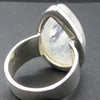 Rainbow Moonstone Ring | Oval Cabochon | Blue Flash | 925 Sterling Silver | Bezel Set | US Size 7 | AUS Size N1/2 | Crystal Heart Melbourne est 1986